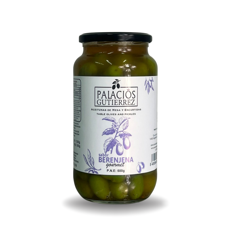 Aceitunas Sabor Berenjena – 500 g (Vidrio)