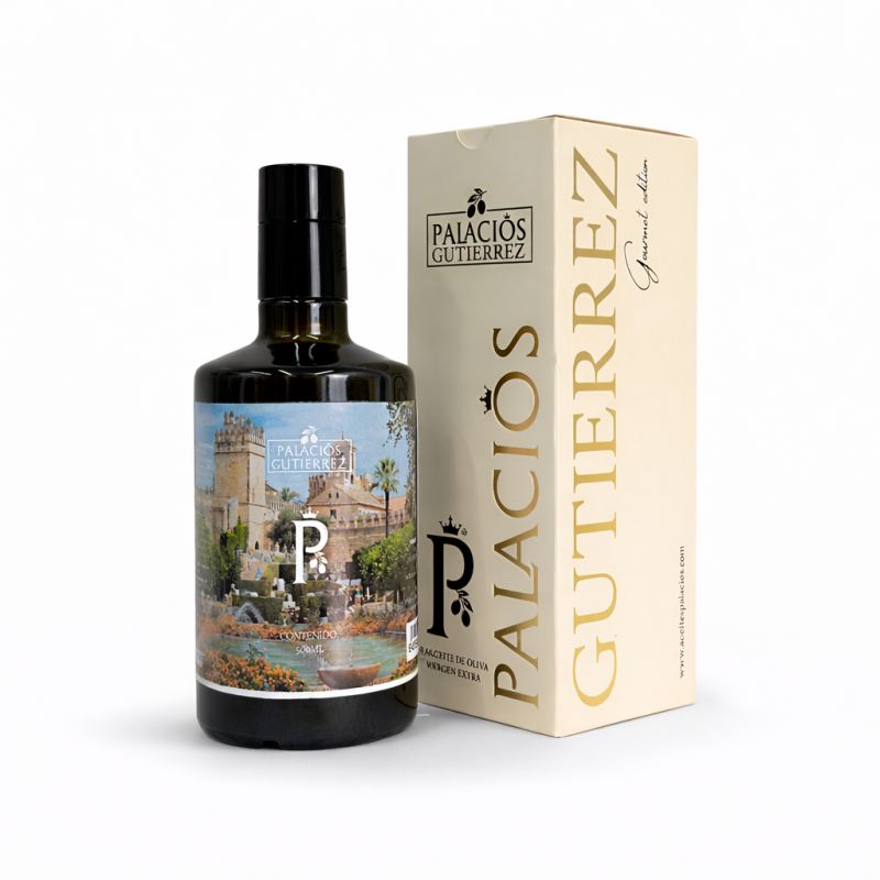 Aceite de Oliva Virgen Extra – Edición Alcázar de los Reyes Cristianos · 500 ml (Vidrio)
