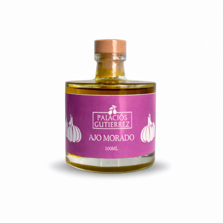 Aceite de Oliva Macerado con Ajo Morado – 100 ml (Vidrio)