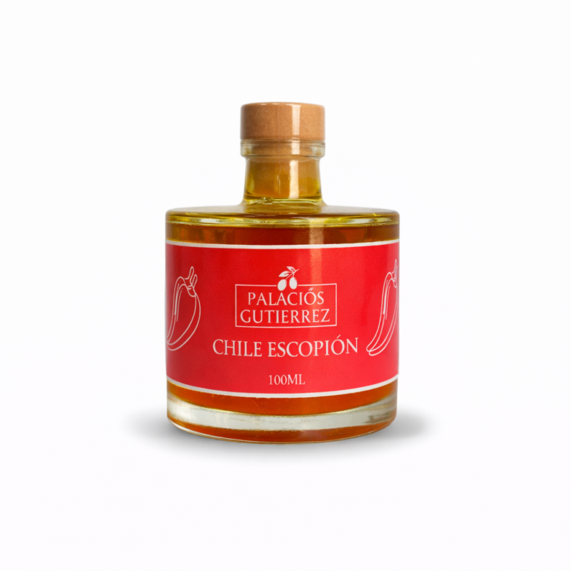 Aceite de Oliva Macerado con Chile Escorpión – 100 ml (Vidrio)