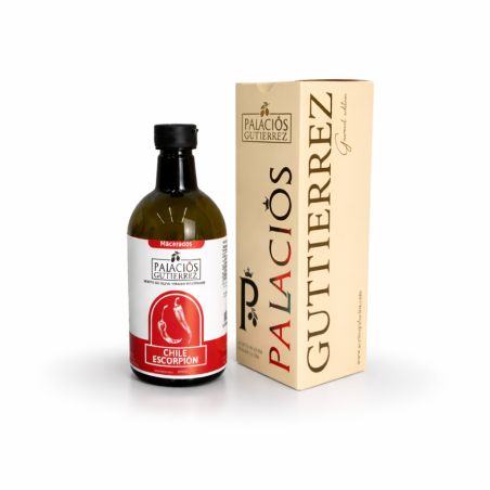 Aceite de Oliva Macerado con Chile Escorpión – 500 ml (Vidrio)