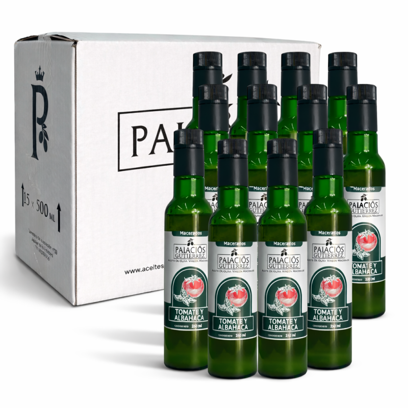 Aceite de Oliva Macerado con Tomate y Albahaca – 250 ml (Vidrio) Aceite de Oliva Macerado con Tomate y Albahaca – 250 ml (Vidrio)