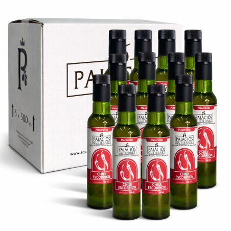 Aceite de Oliva Macerado con Chile Escorpión – 250 ml (Vidrio)