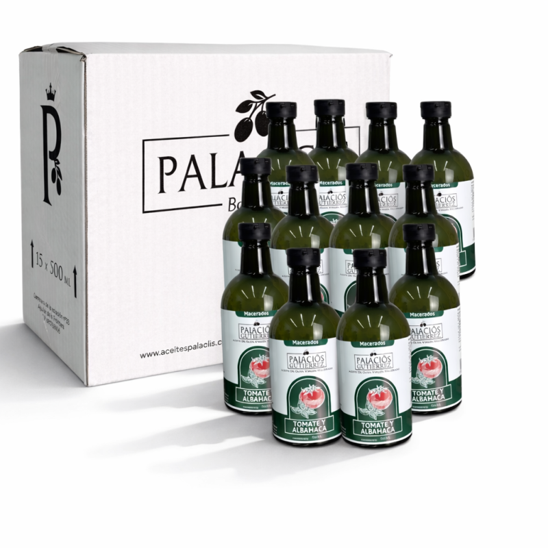 Aceite de Oliva Macerado con Tomate y Albahaca – 500 ml (Pet) Aceite de Oliva Macerado con Tomate y Albahaca – 500 ml (Pet)