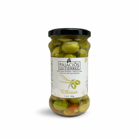 Aceitunas Partidas Aliñadas – 150g (Vidrio)