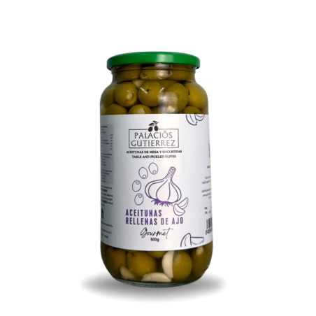 ACEITUNAS RELLENAS DE AJO - PALACIOS GUTIÉREZ 500g