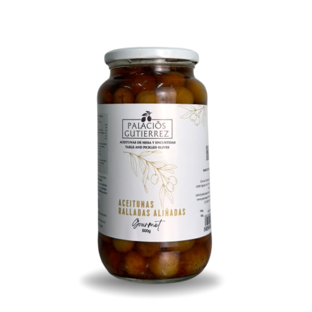 ACEITUNAS RALLADAS ALIÑADAS - 500g - PALACIOS GUTIÉRREZ