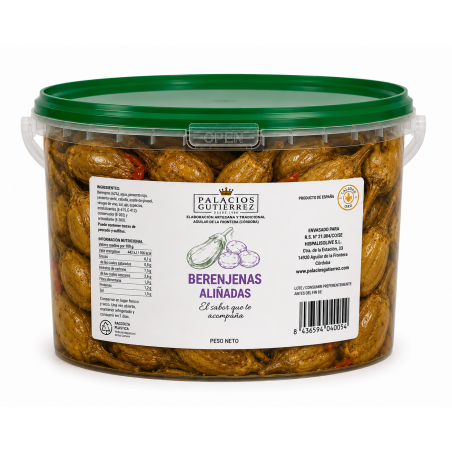 Berenjenas Aliñadas- Cubo 4,5 kg (Plástico)