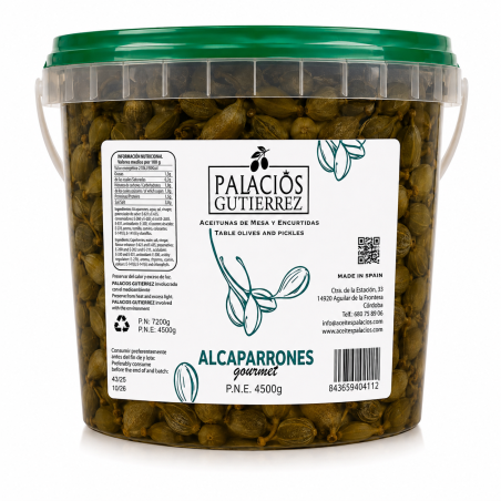 Alcaparrones Gourmet -Cubo 4,5 kg ( Plástico)