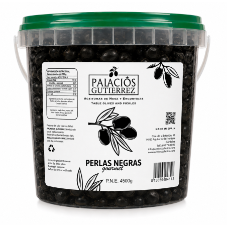 Perlas Negras Gourmet- Cubo 4,5 kg ( Plástico)
