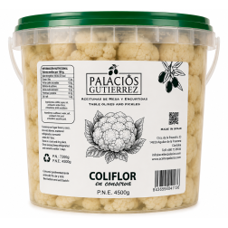 Coliflor en Conserva – Cubo 4,5 kg (Plástico)