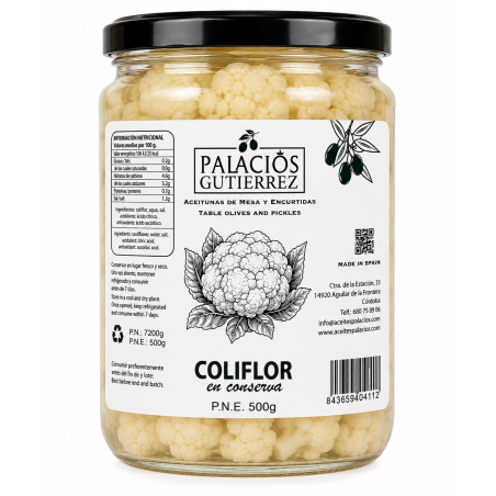 Coliflor en Conserva- 500g (Vidrio)