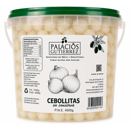Cebollitas en conserva- 4,5kg ( Plástico)