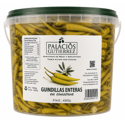 Guindillas enteras-4,5 kg Cubo ( Plástico)