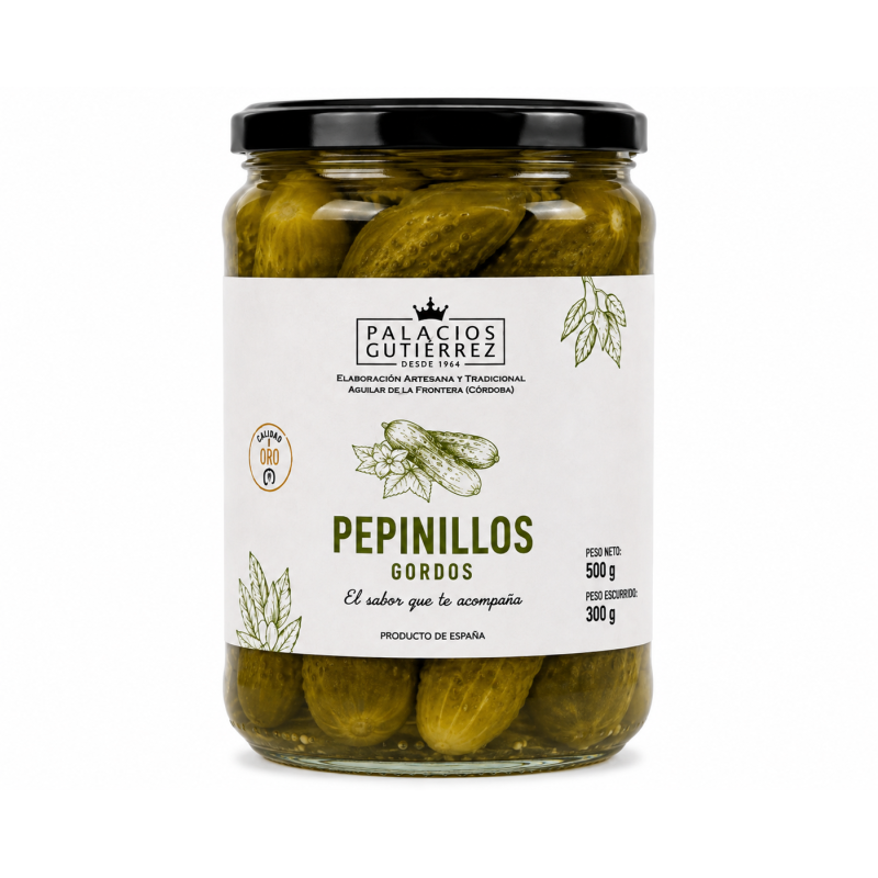Pepinillos Gordos- 500g ( Vidrio)