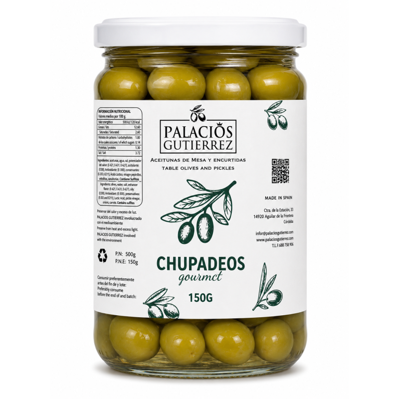 Aceitunas Chupadeos- 150g(Vidrio) Aceitunas Chupadeos- 150g(Vidrio)