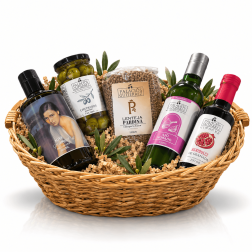 Pack Gourmet de Aceite, Vinagre, Lentejas y Aceitunas