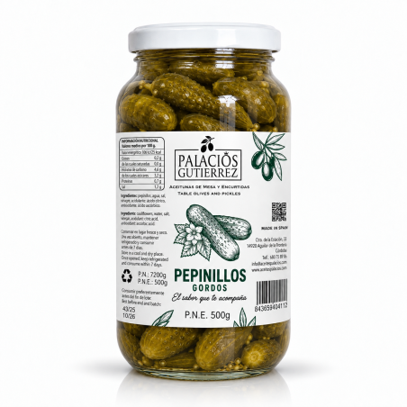 Pepinillos Gordos- 500g ( Vidrio)