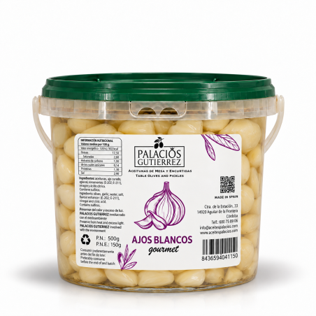 Ajos Blancos- Cubo 4,5 Kg ( Plástico)