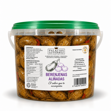 Berenjenas Aliñadas- Cubo 4,5 kg (Plástico)