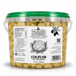 Coliflor en Conserva – Cubo 4,5 kg (Plástico)