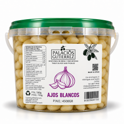 Ajos Blancos- Cubo 4,5 Kg ( Plástico)